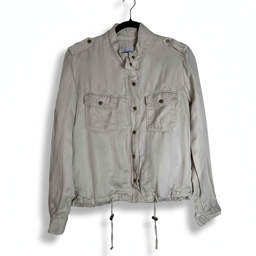 Rails Women's Beige Button Down Long Sleeve Utility Jacket Medium - Picture 2 of 11